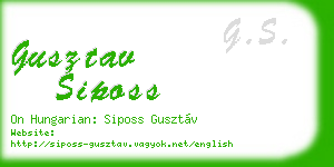 gusztav siposs business card
