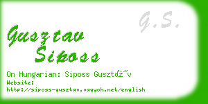 gusztav siposs business card